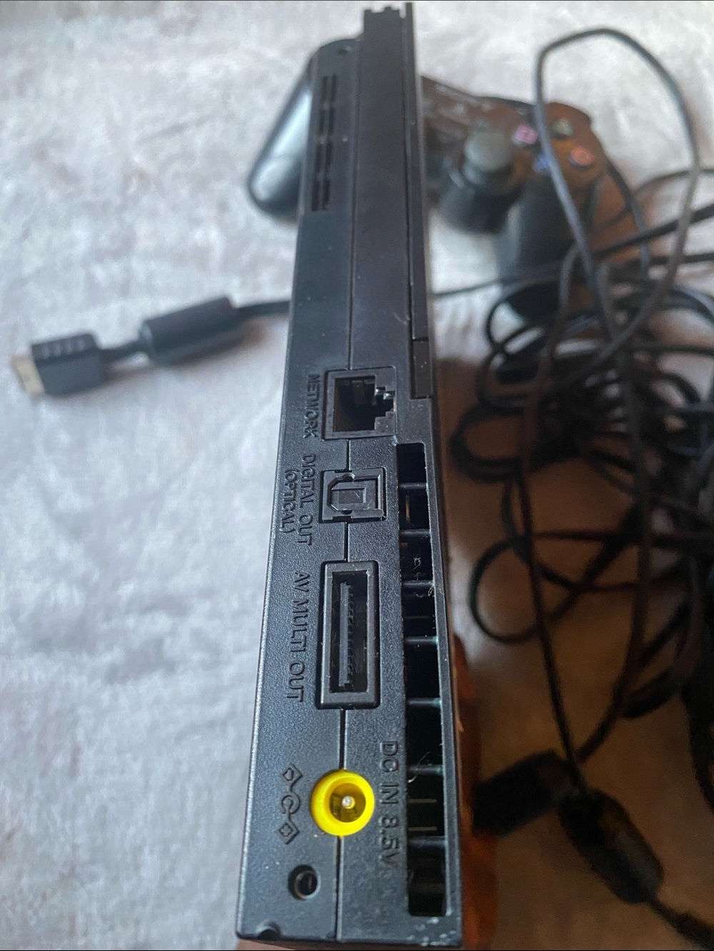 Sony Black PlayStation 2 Slim Console Bundle with Controller and Cables - Picture 6 of 7